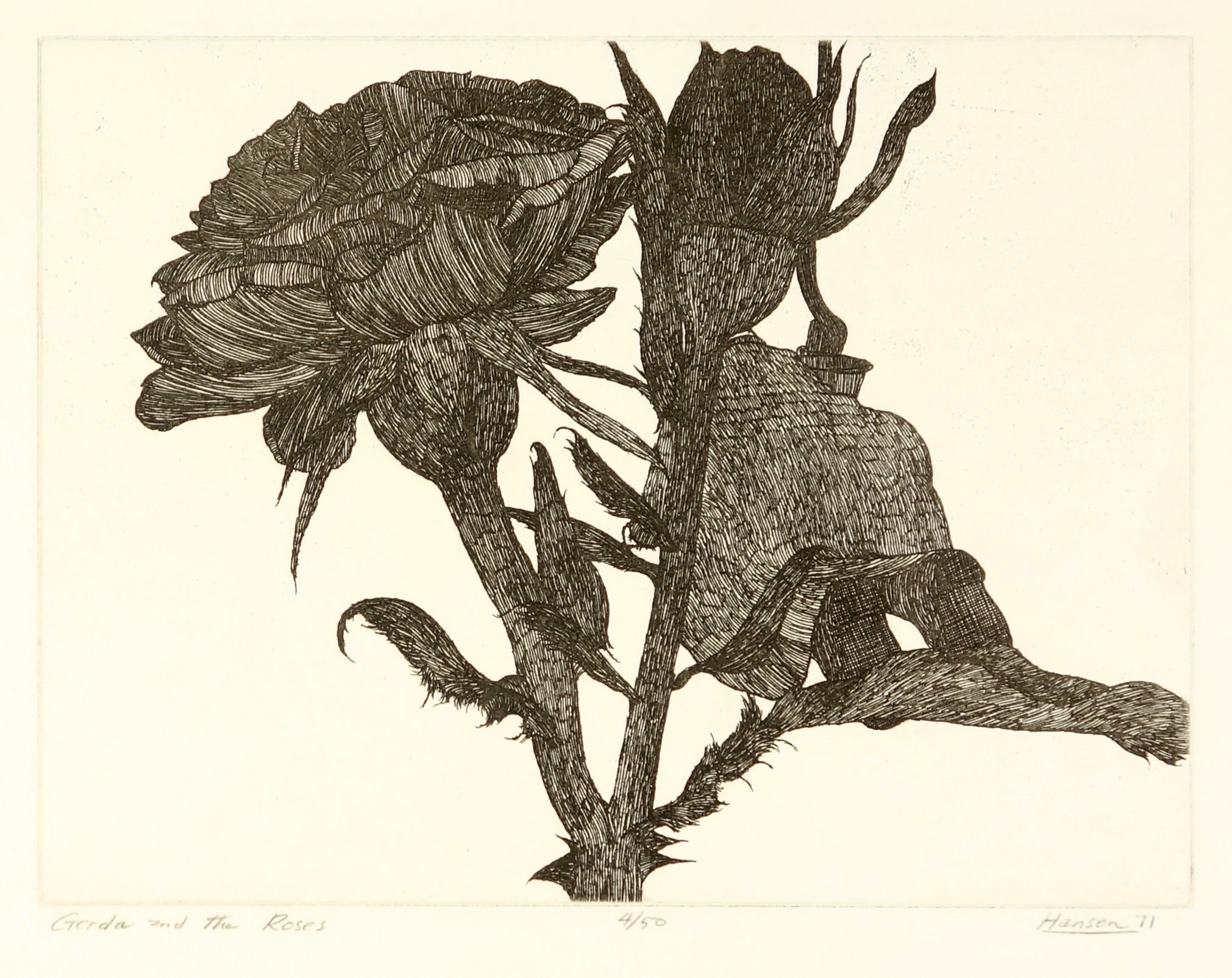 Gerda and The Roses by Art Hansen - Davidson Galleries