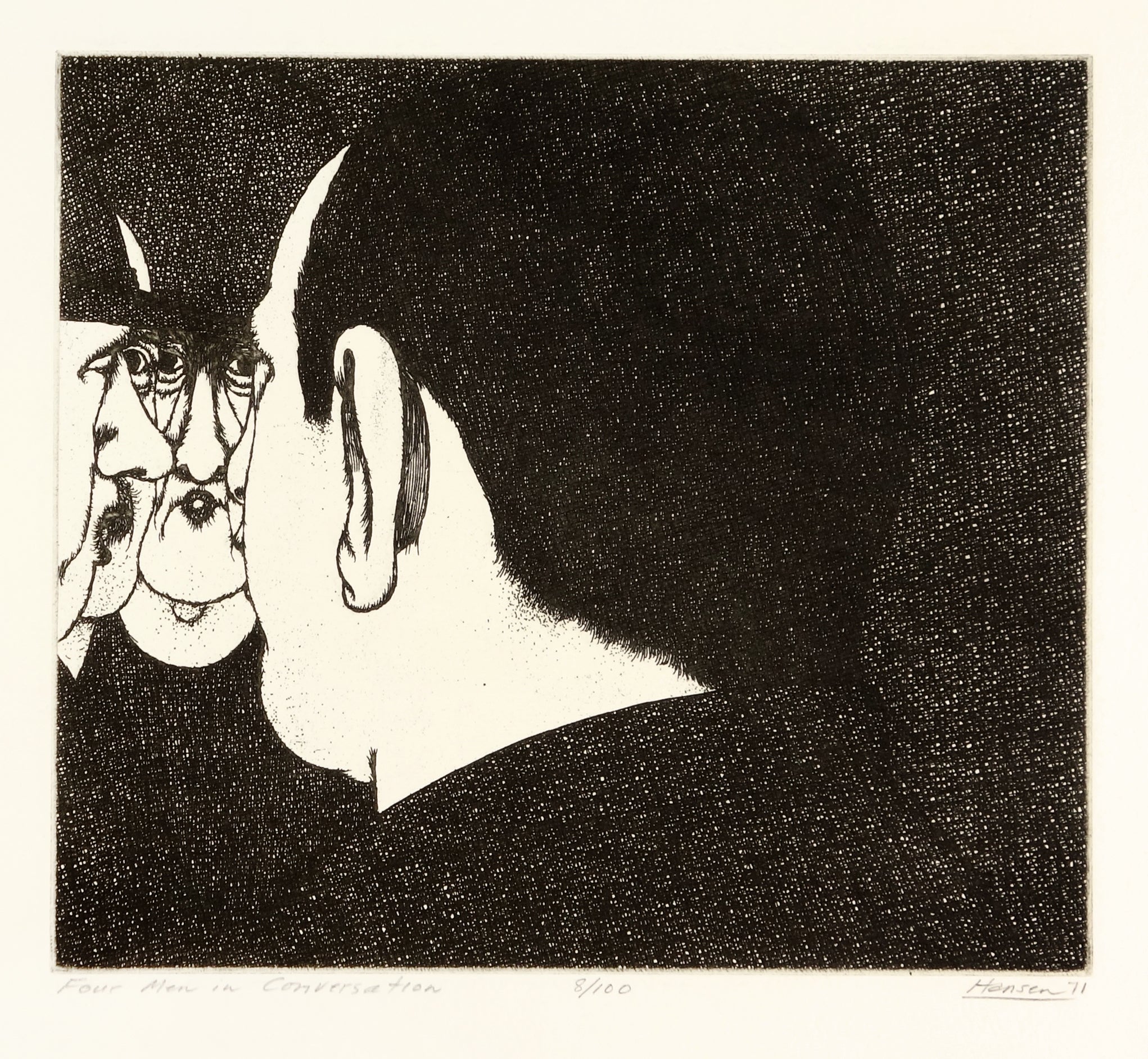Four Men in Conversation by Art Hansen - Davidson Galleries