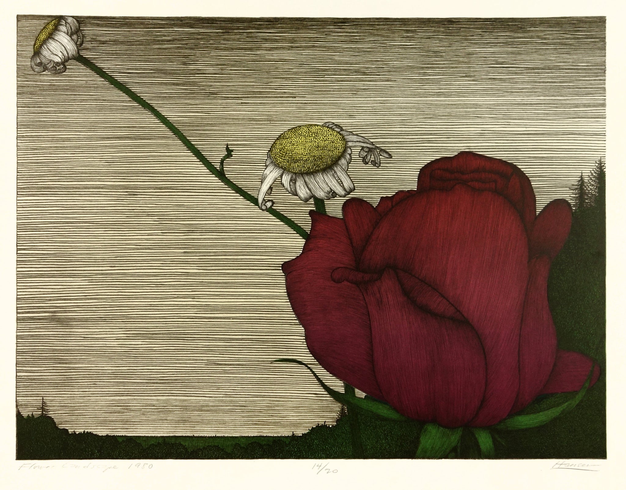 Flower Landscape 1980 by Art Hansen - Davidson Galleries