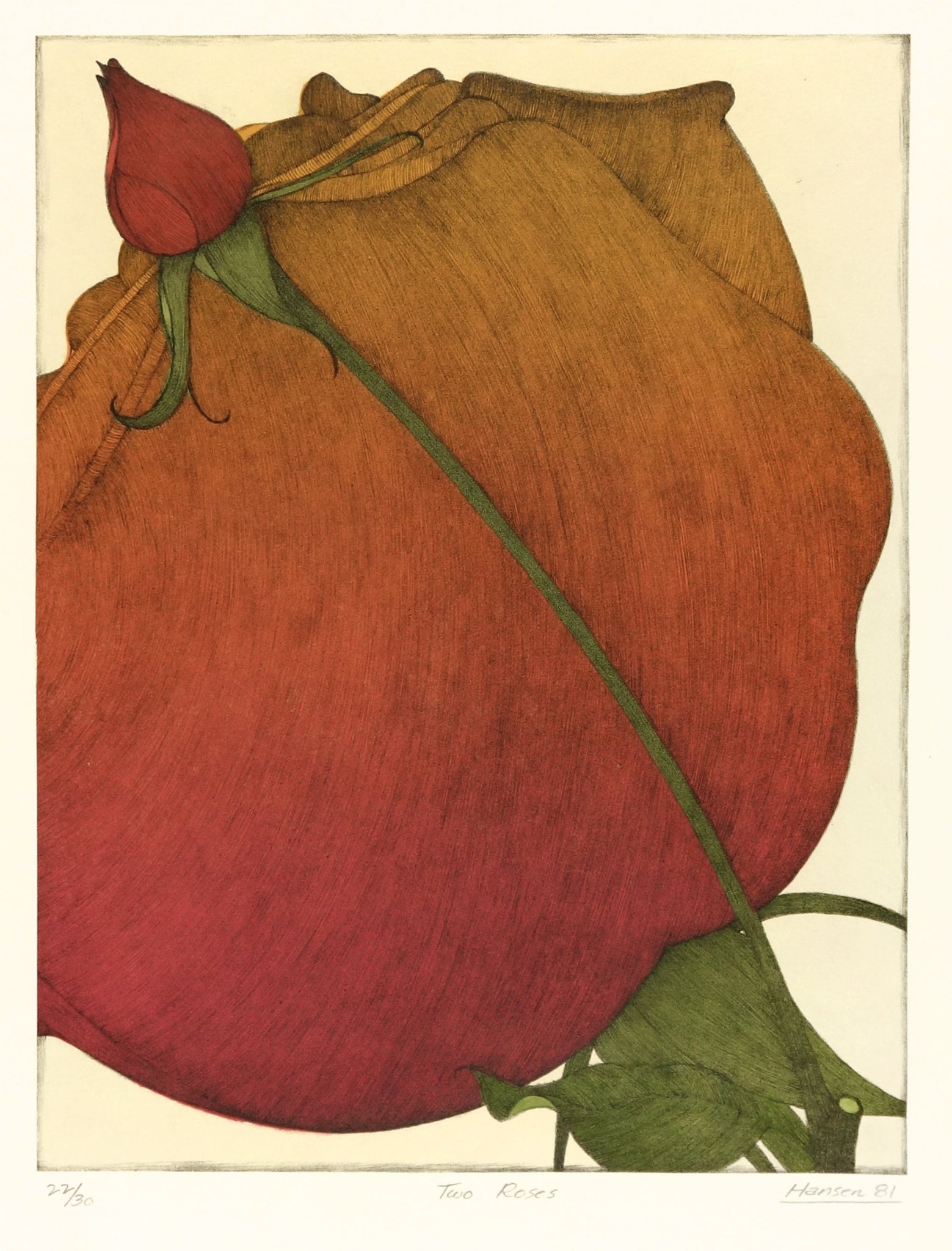 Two Roses (1981) by Art Hansen - Davidson Galleries