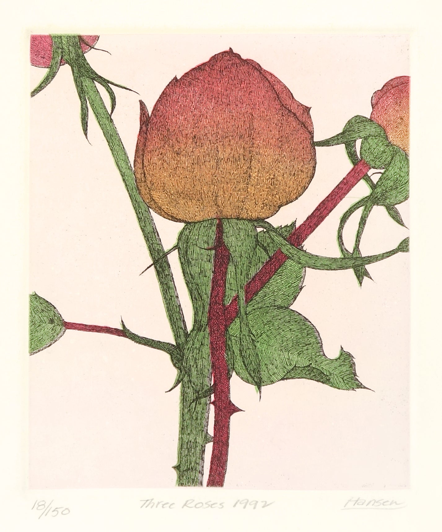 Three Roses 1992 by Art Hansen - Davidson Galleries