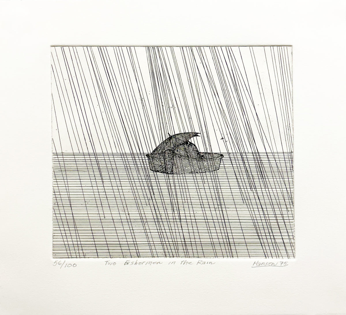 Two Fishermen in the Rain by Art Hansen - Davidson Galleries