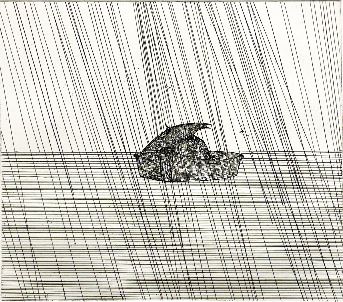 Two Fishermen in the Rain by Art Hansen - Davidson Galleries