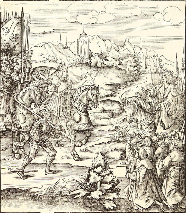 Unidentified Scene (Illustration for Der Weisskönig) by Hans Burgkmair - Davidson Galleries