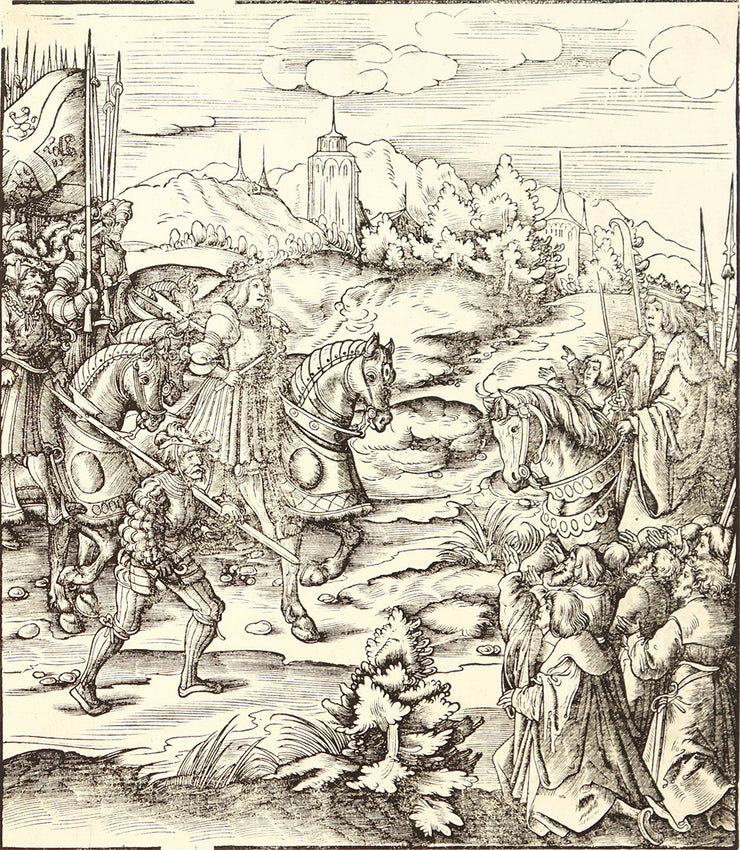 Unidentified Scene (Illustration for Der Weisskönig) by Hans Burgkmair - Davidson Galleries