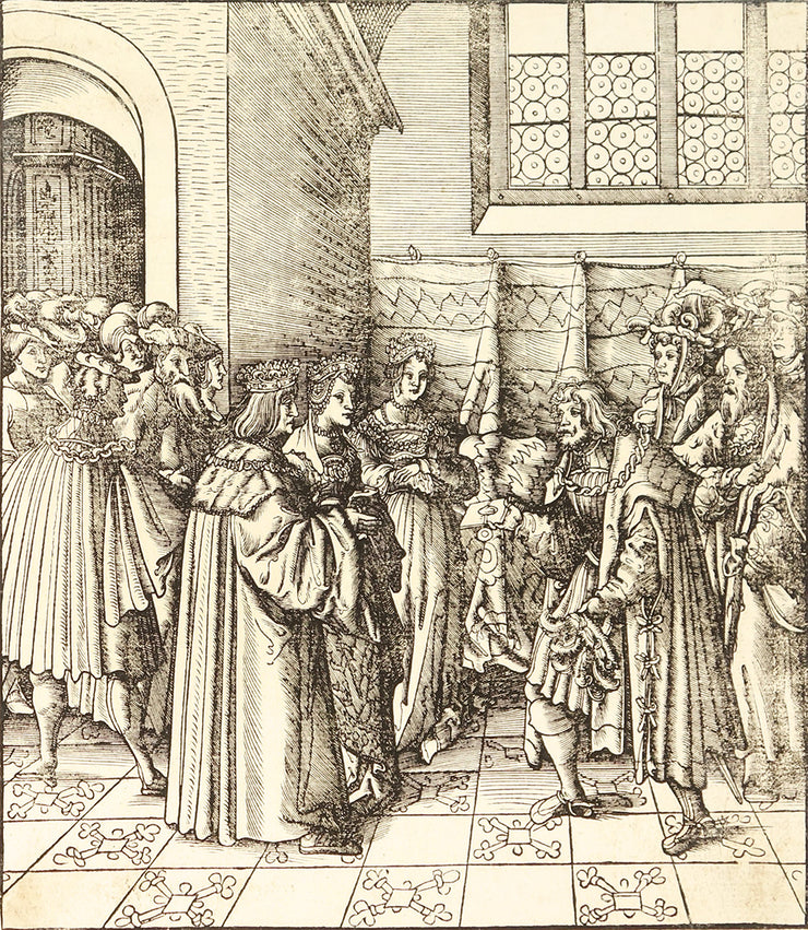 Unidentified Scene (Illustration for Der Weisskönig) by Hans Burgkmair - Davidson Galleries