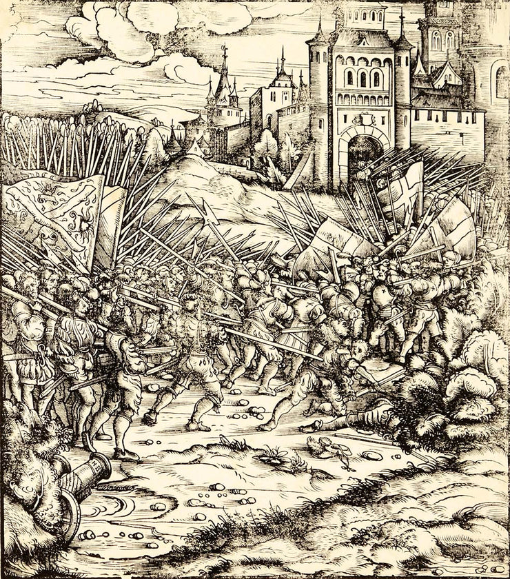 Unidentified Battle Scene (Illustration For Der Weisskönig) by Hans Burgkmair - Davidson Galleries