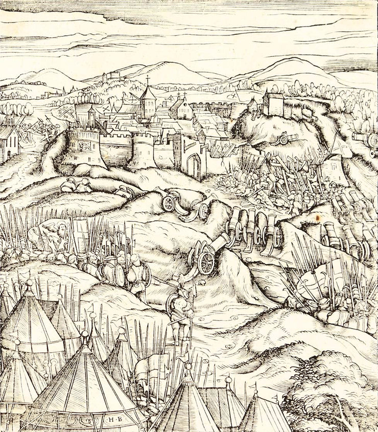 Unidentified Battle Scene (Illustration for Der Weisskönig) by Hans Burgkmair - Davidson Galleries