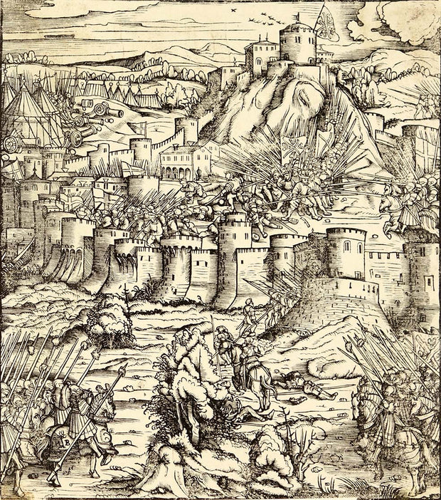 Unidentified Battle Scene (Illustration for Der Weisskönig) by Hans Burgkmair - Davidson Galleries