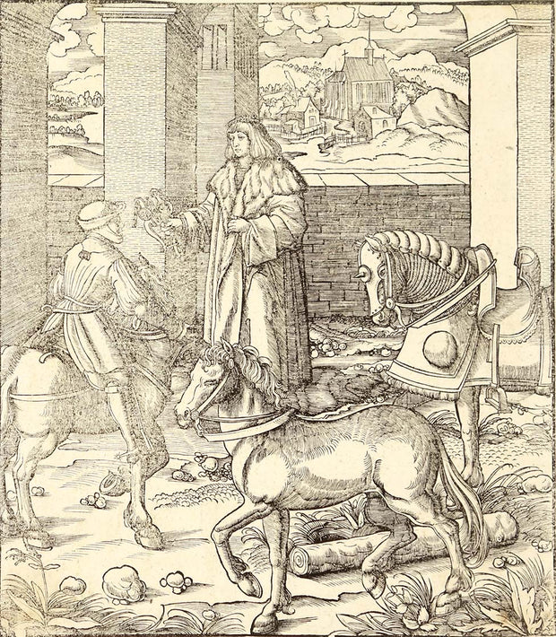 Unidentified Scene (Illustration for Der Weisskönig) by Hans Burgkmair - Davidson Galleries