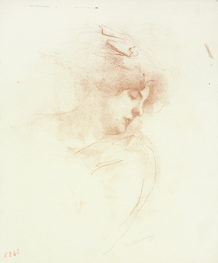 Julie / Tête de Femme Penchée by Albert de Belleroche - Davidson Galleries