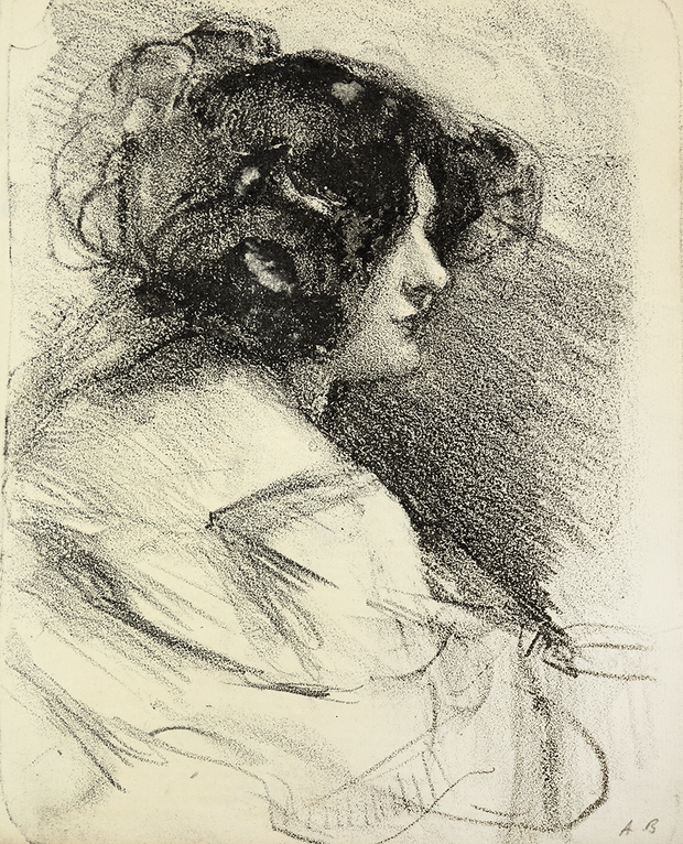 Julie de Belleroche (Over Her Shoulder) by Albert de Belleroche - Davidson Galleries