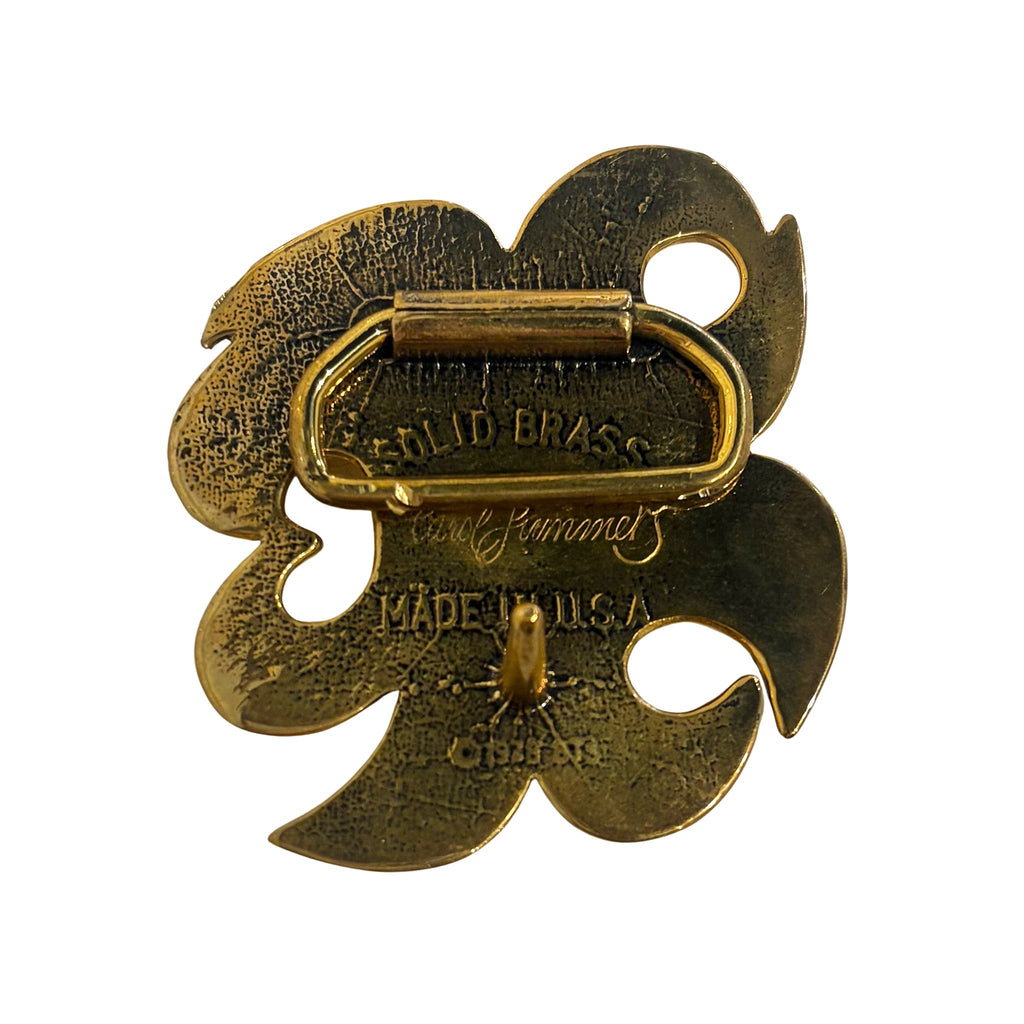 Brass Belt Buckle (Heart in Center of Radiant Sun)