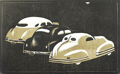 3 Cars at Night by Lockwood Dennis - Davidson Galleries