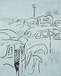 Cars in a Field by Lockwood Dennis - Davidson Galleries