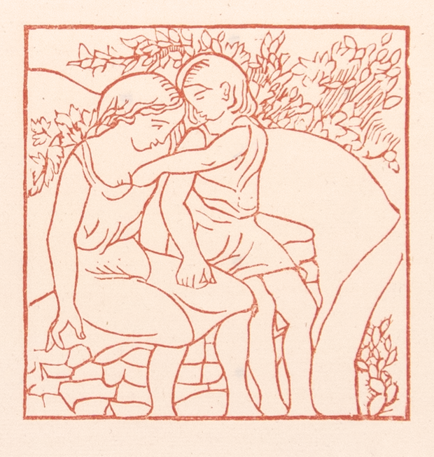 Daphnis Puts the Apple into Chloe's Bosom by Aristide Maillol - Davidson Galleries