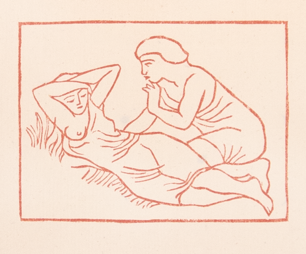 Daphnis Observes the Sleeping Chloe by Aristide Maillol - Davidson Galleries