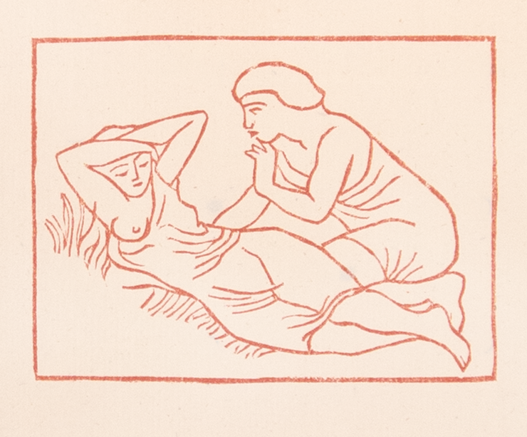 Daphnis Observes the Sleeping Chloe by Aristide Maillol - Davidson Galleries