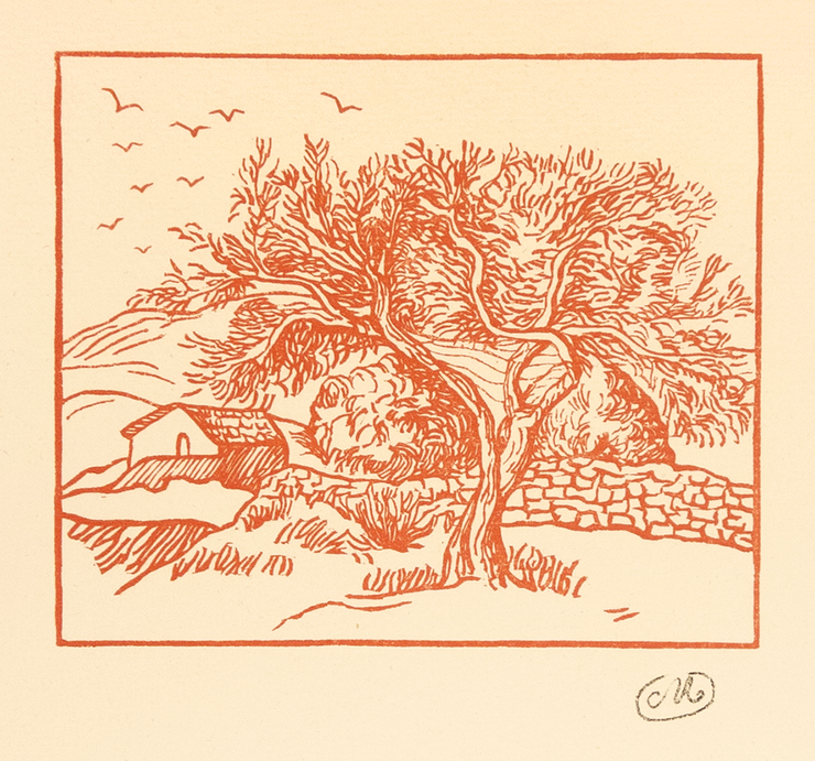 Olive Tree and Cottage by Aristide Maillol - Davidson Galleries