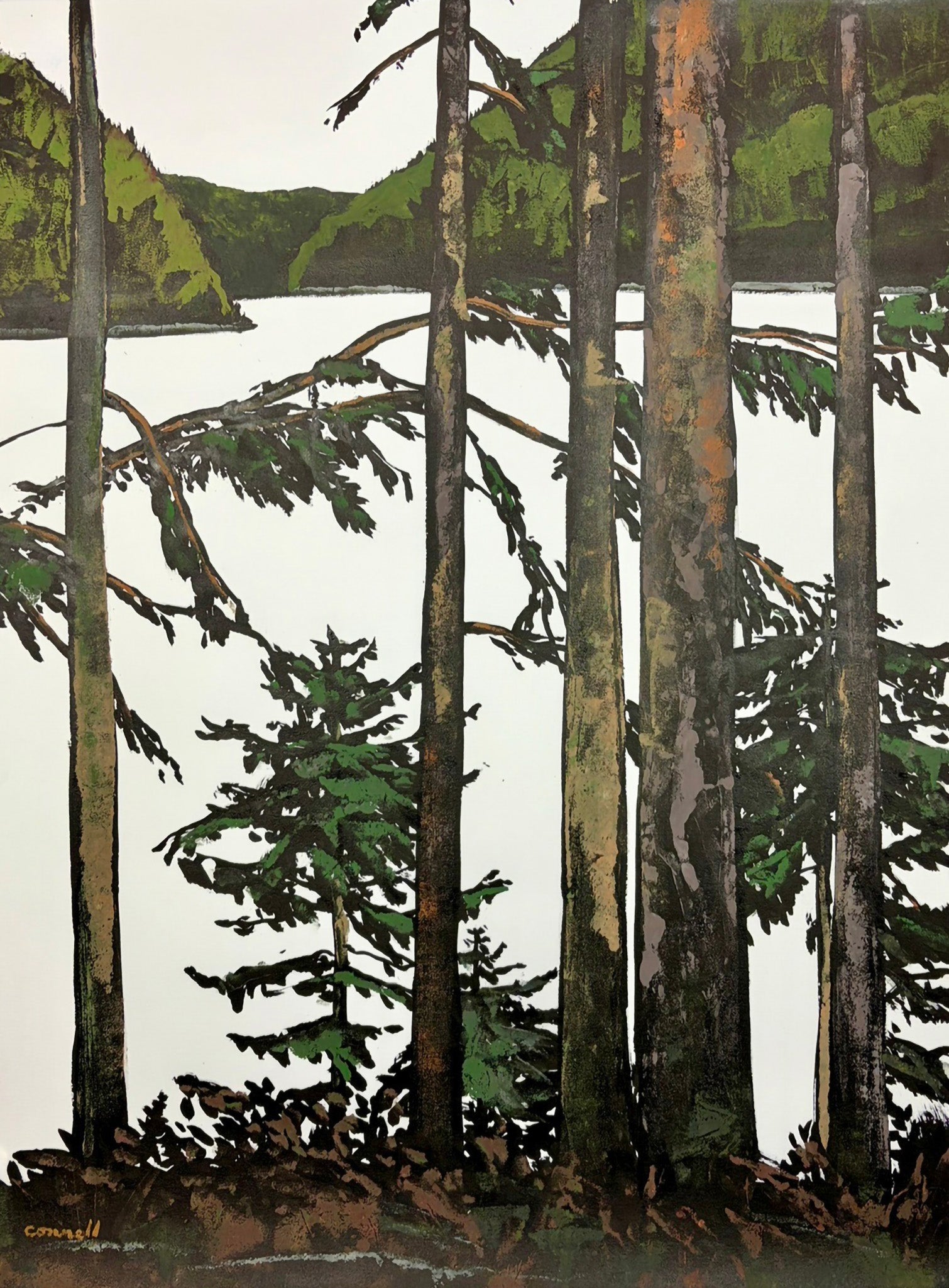 Lake Through the Trees by Robert Connell - Davidson Galleries