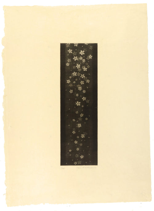 Decorative strip with floral pattern on a beige background