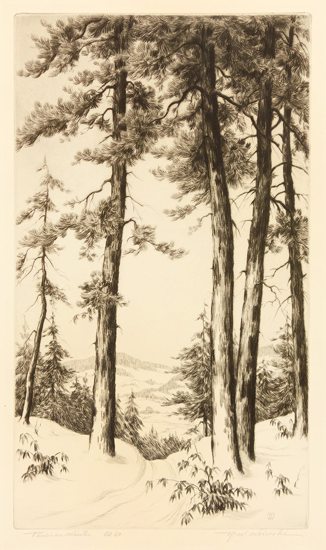 Pines in Winter by R. W. Woiceske - Davidson Galleries