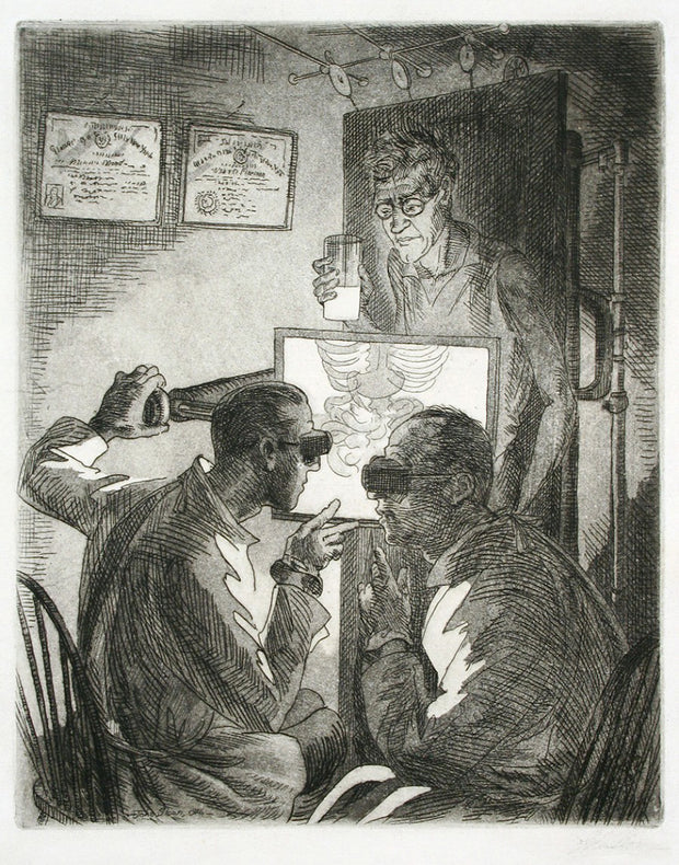 X-Rays (Flouroscope and Department of the Interior) by John Sloan - Davidson Galleries