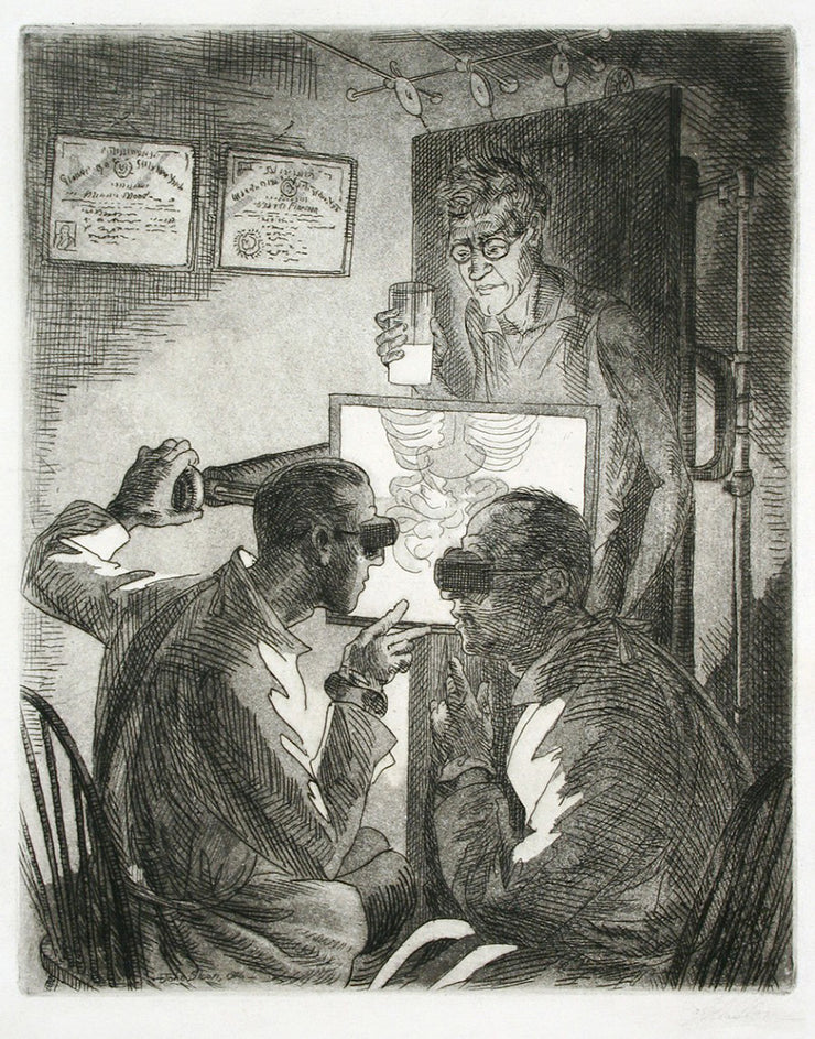 X-Rays (Flouroscope and Department of the Interior) by John Sloan - Davidson Galleries