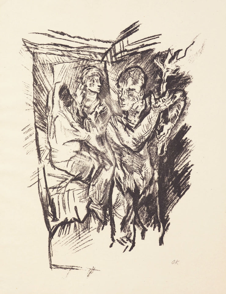 Plate 7: Am Scheidewege (At The Crossroads) by Oskar Kokoschka - Davidson Galleries