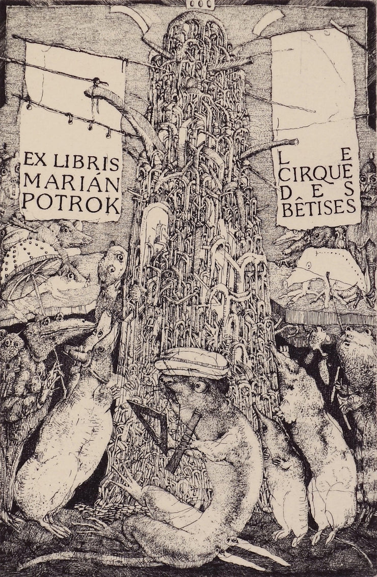 Cirque Des Betises (Ex Libris) by Dušan Kállay - Davidson Galleries