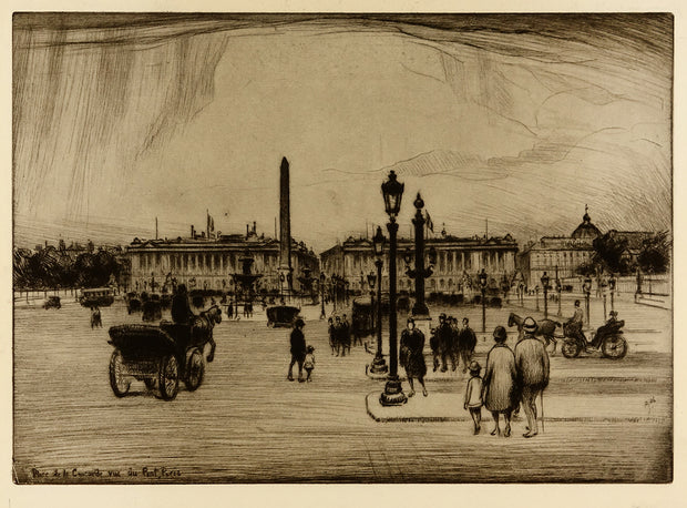 Place De La Concorde Vue Du Pont, Paris by Frank Armington - Davidson Galleries