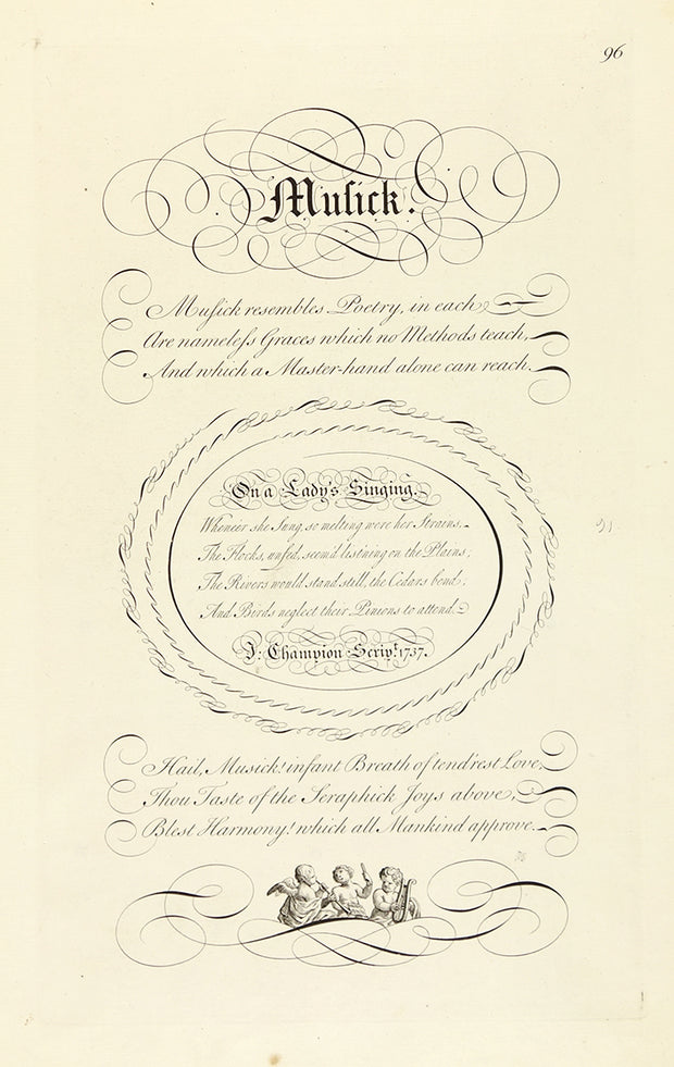 Plate 96 Musick by George Bickham - Davidson Galleries