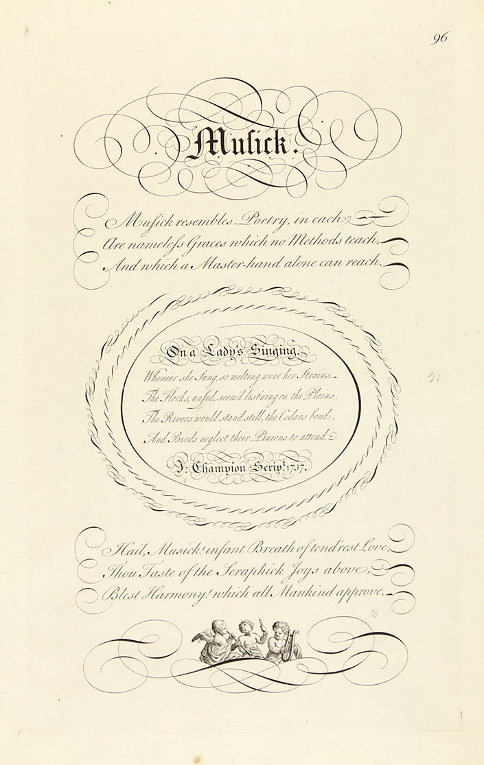 Plate 96 Musick by George Bickham - Davidson Galleries