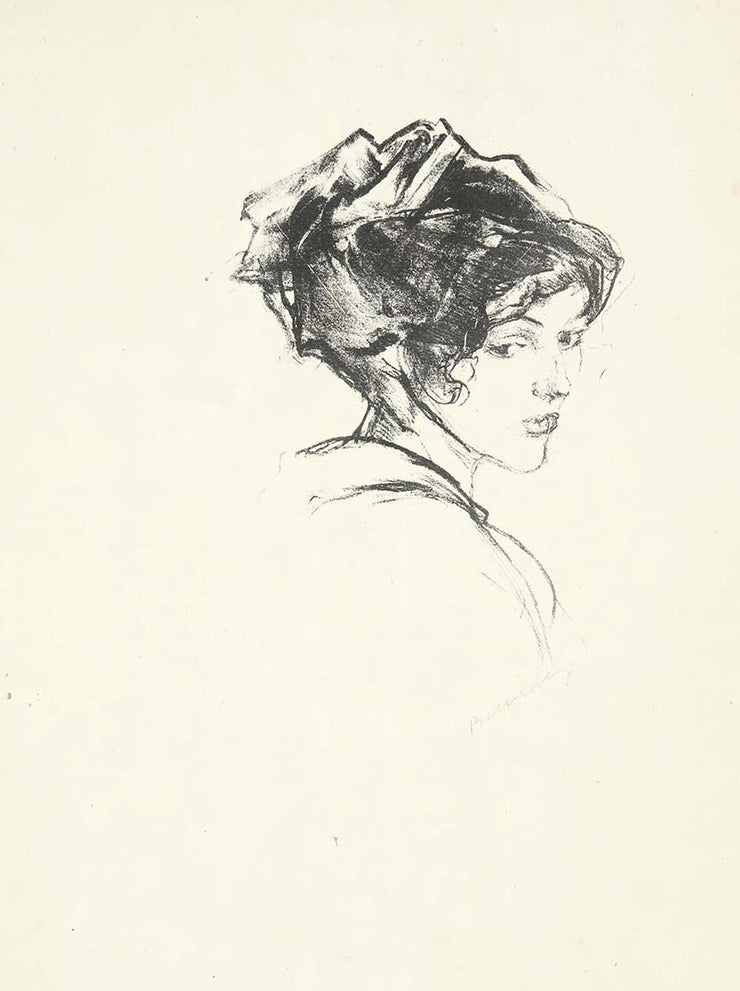 Modiste / Petite Tête de Profile by Albert de Belleroche - Davidson Galleries