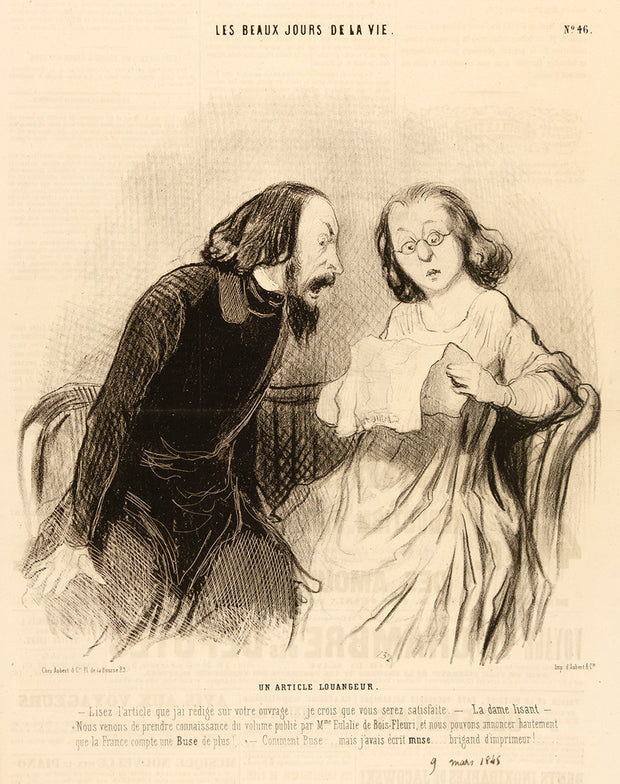 Un Article Louangeur by Honoré Daumier - Davidson Galleries