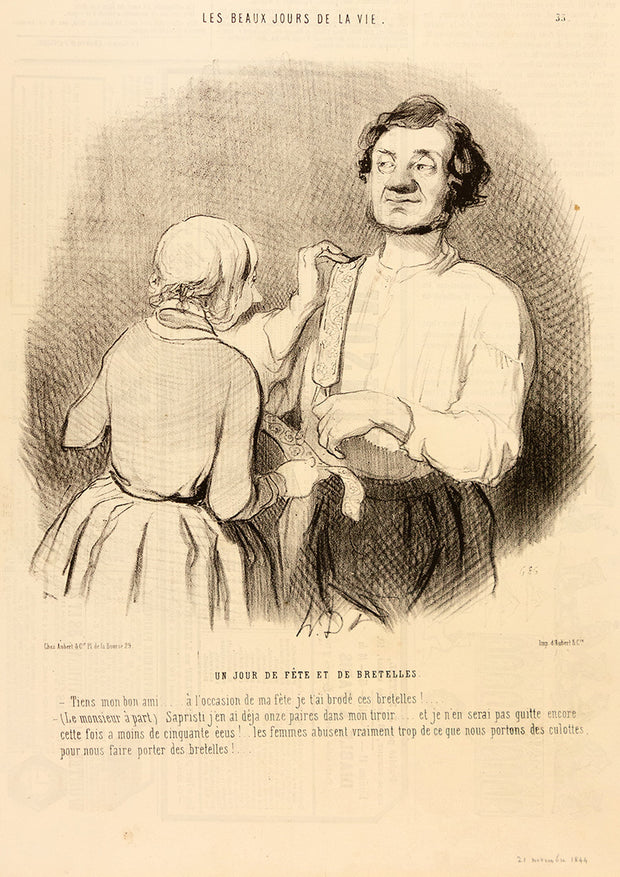 Un Jour de Fète et de Bretelles by Honoré Daumier - Davidson Galleries