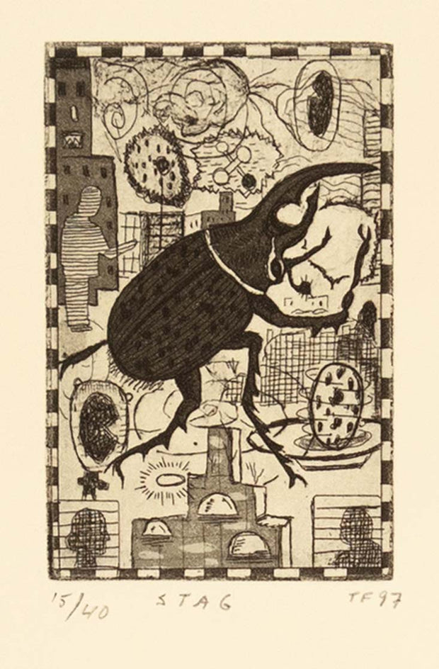 Stag by Tony Fitzpatrick - Davidson Galleries