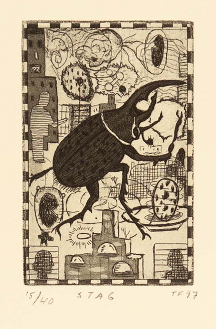 Stag by Tony Fitzpatrick - Davidson Galleries