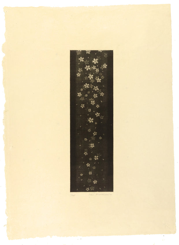 Yozakura (Cherry Blossoms at Night) - (Mitsumata paper) by Seiichi Hiroshima - Davidson Galleries