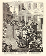 Four Stages of Cruelty (Complete set of four engravings) by William Hogarth - Davidson Galleries