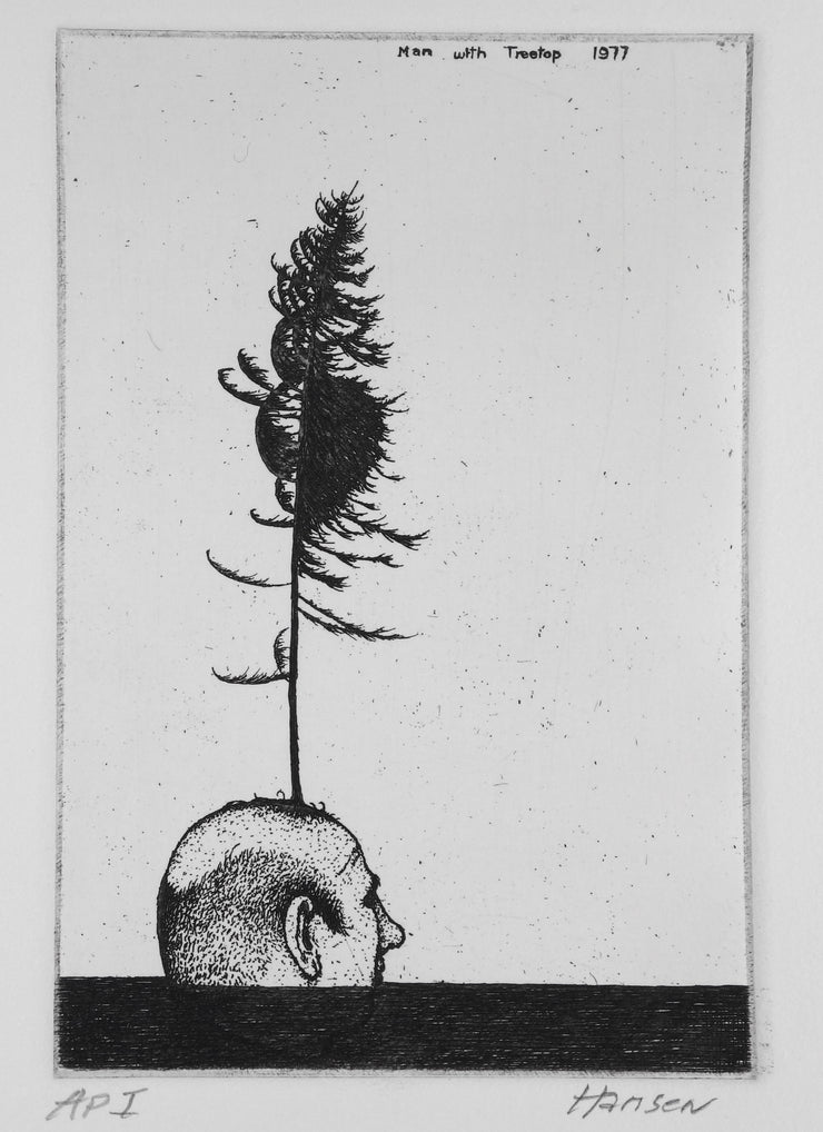 Man with Treetop by Art Hansen - Davidson Galleries