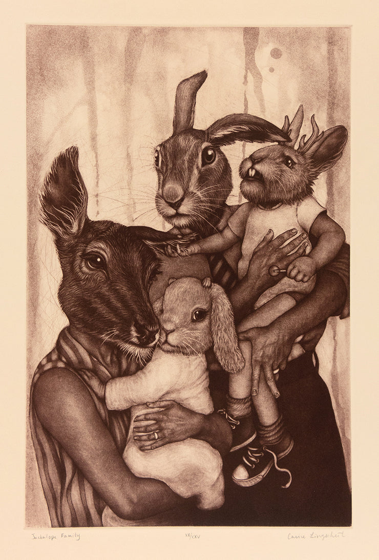 Jackalope Family by Carrie Lingscheit - Davidson Galleries