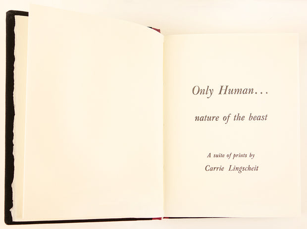 Only Human (Bound book of 17 mezzotints) by Carrie Lingscheit - Davidson Galleries