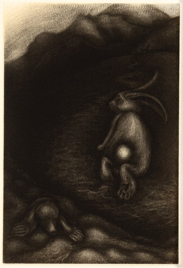 Only Human (Bound book of 17 mezzotints) by Carrie Lingscheit - Davidson Galleries