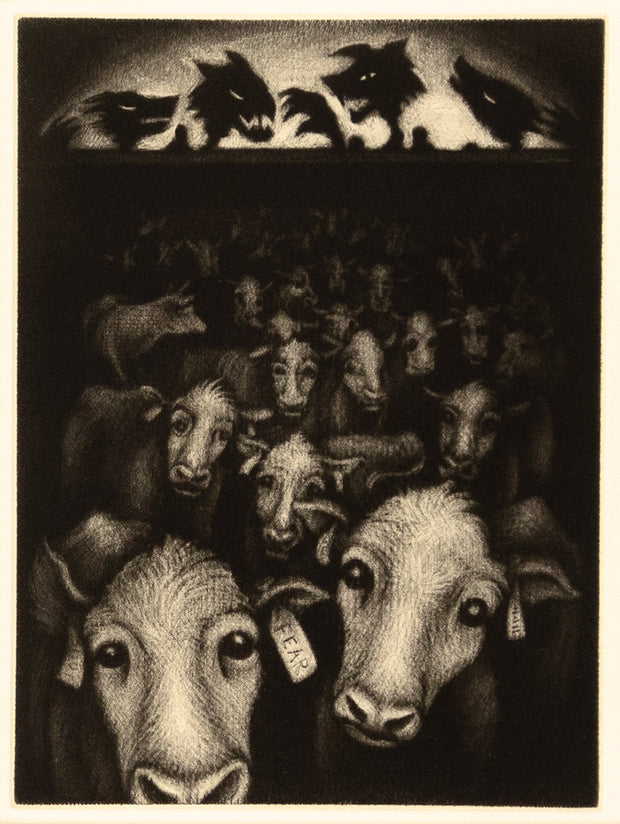 Only Human (Bound book of 17 mezzotints) by Carrie Lingscheit - Davidson Galleries