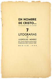 En Nombre de Cristo...7 Litografias de Leopoldo Mendez (Book of 7 lithographs) by Leopoldo Mendez - Davidson Galleries