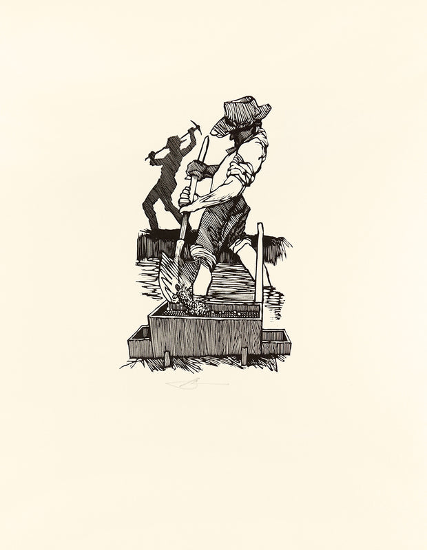 Gold Rush (Portfolio of 25 Wood Engravings) by Barry Moser - Davidson Galleries