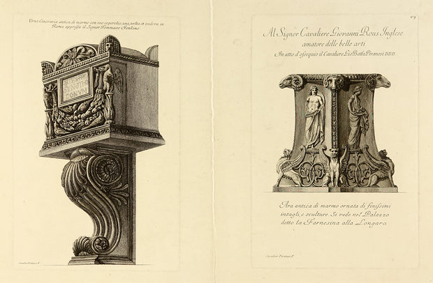 Cinerary Urn Supported on a Bracket by Giovanni Battista Piranesi - Davidson Galleries