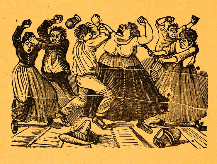 La Rumba / Pleito de Suegras (Rumba / Quarrel of Mother-in-Laws) by José Guadalupe Posada - Davidson Galleries