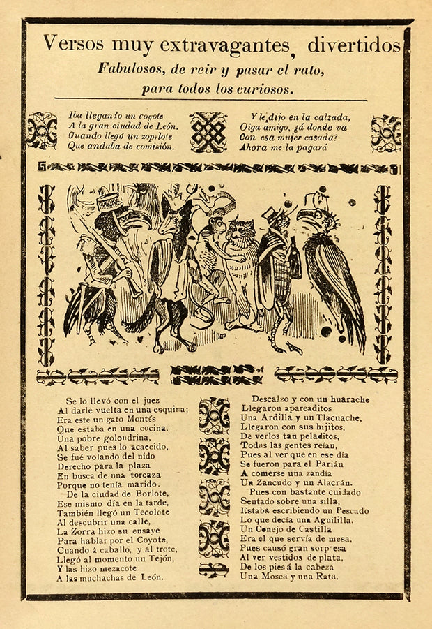 Versos muy Extravagantes, Divertidos, Fabulosos (Extravagant, Fun, Fabulous Verses) by José Guadalupe Posada - Davidson Galleries